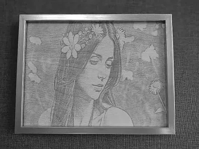 Blumenfrau Lasergravur 1007