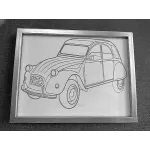 2CV oder auch ENTE genannt als Lasergravur - Sperrholz 1039