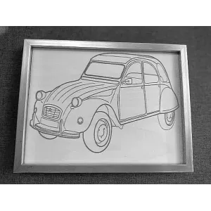 2CV oder auch ENTE genannt als Lasergravur - Sperrholz 1039 2CV oder auch ENTE genannt als Lasergravur - Sperrholz 1039