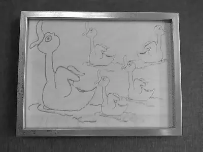 Ausmalbild Entenfamilie auf Sperrholz 1049