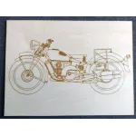 Motorrad Oldtimer  - Sperrholz 1081