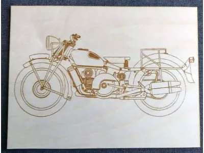 Motorrad Oldtimer  - Sperrholz 1081