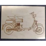 Motorroller Oldtimer  - Sperrholz 1082