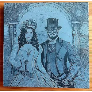 Brautpaar Steampunk Lasergravur - Schiefer 1114 ab 5.99€