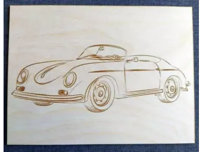 Sportwagen Cabriolet aus Zuffenhausen - Sperrholz 1119