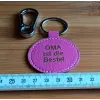 Schlüsselanhänger personalisiert Kunstleder rund ab 6 €