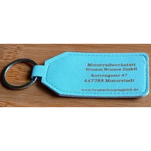 Schlüsselanhänger als Werbeträger Lasergraviert Kunstleder ab 4 €