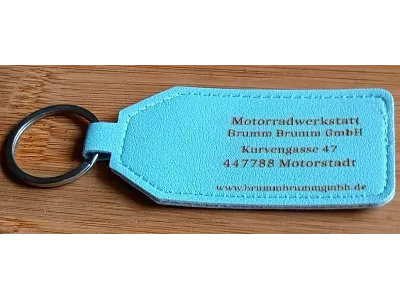 Schlüsselanhänger als Werbeträger Lasergraviert Kunstleder ab 4 €